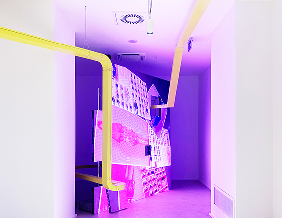 Eva & Franco Mattes, permanent installation, 2022, showroom MSGM, Milano